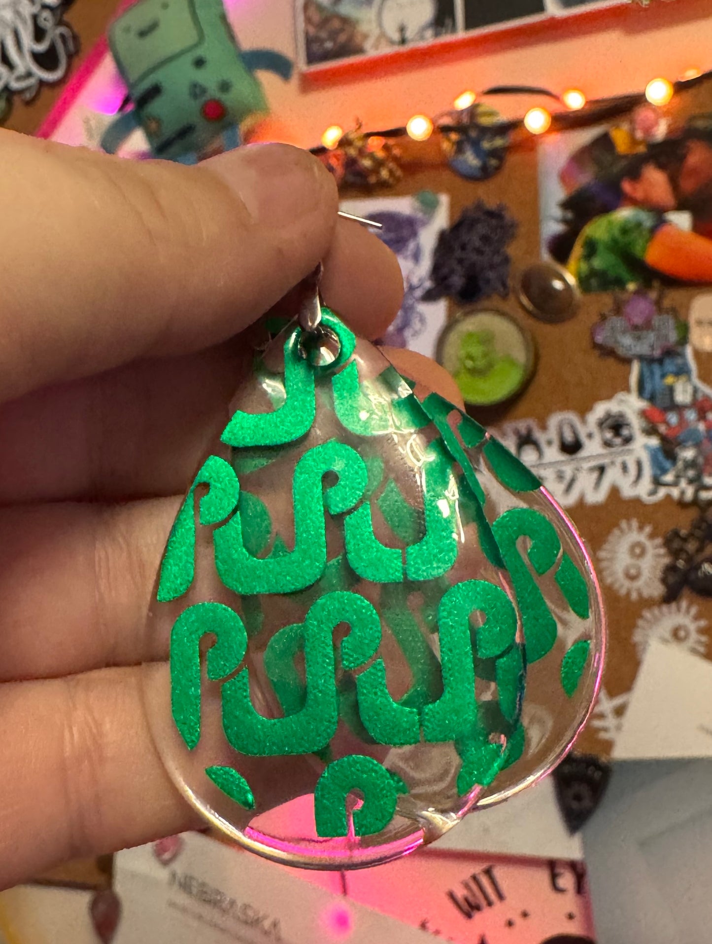 Single Layer Pretty Lights Teardrop Earrings