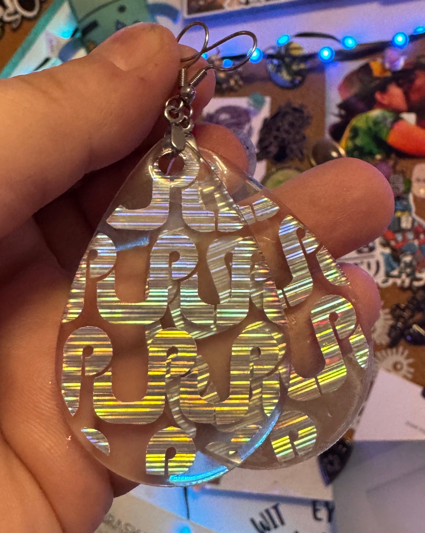 Single Layer Pretty Lights Teardrop Earrings