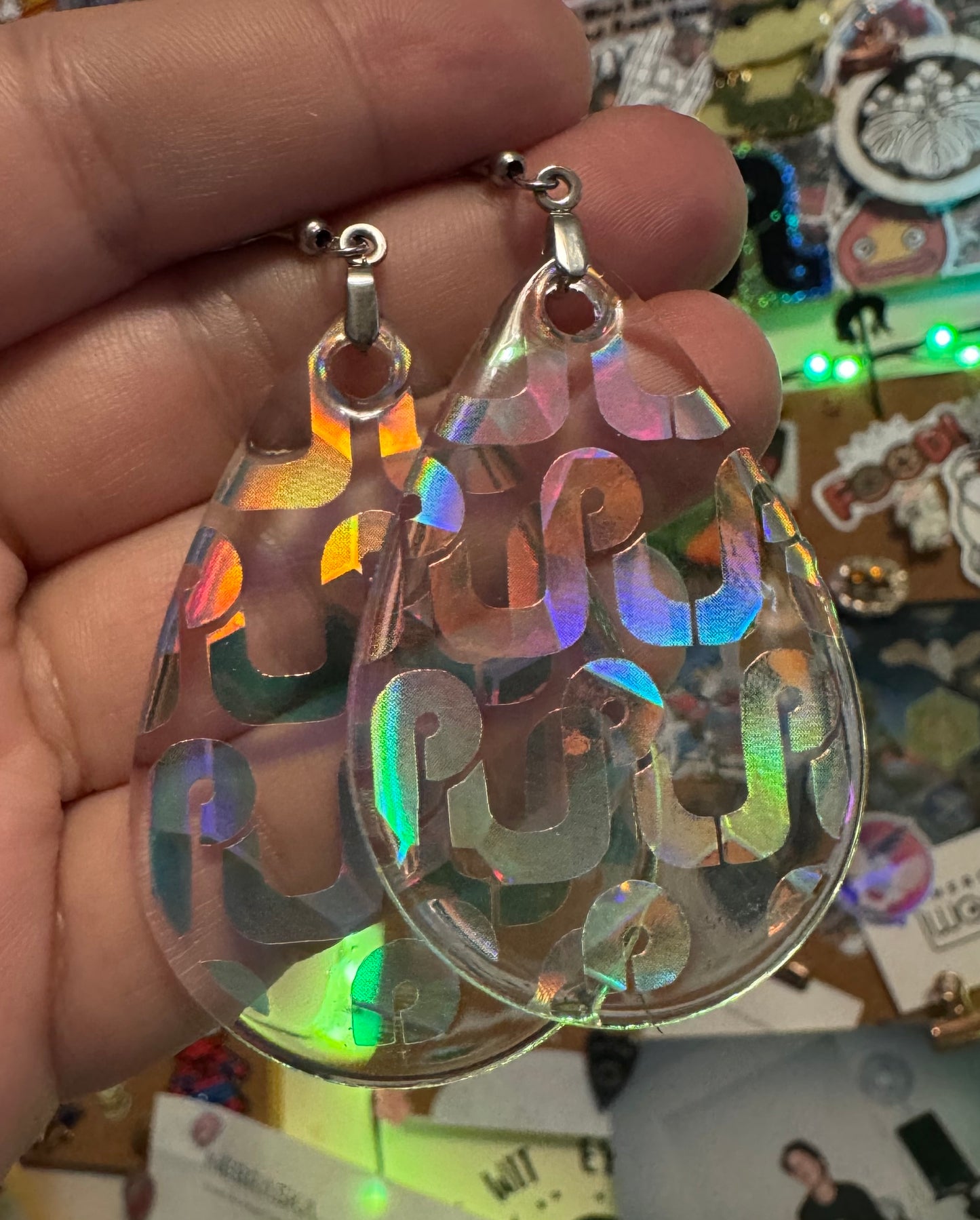 Single Layer Pretty Lights Teardrop Earrings