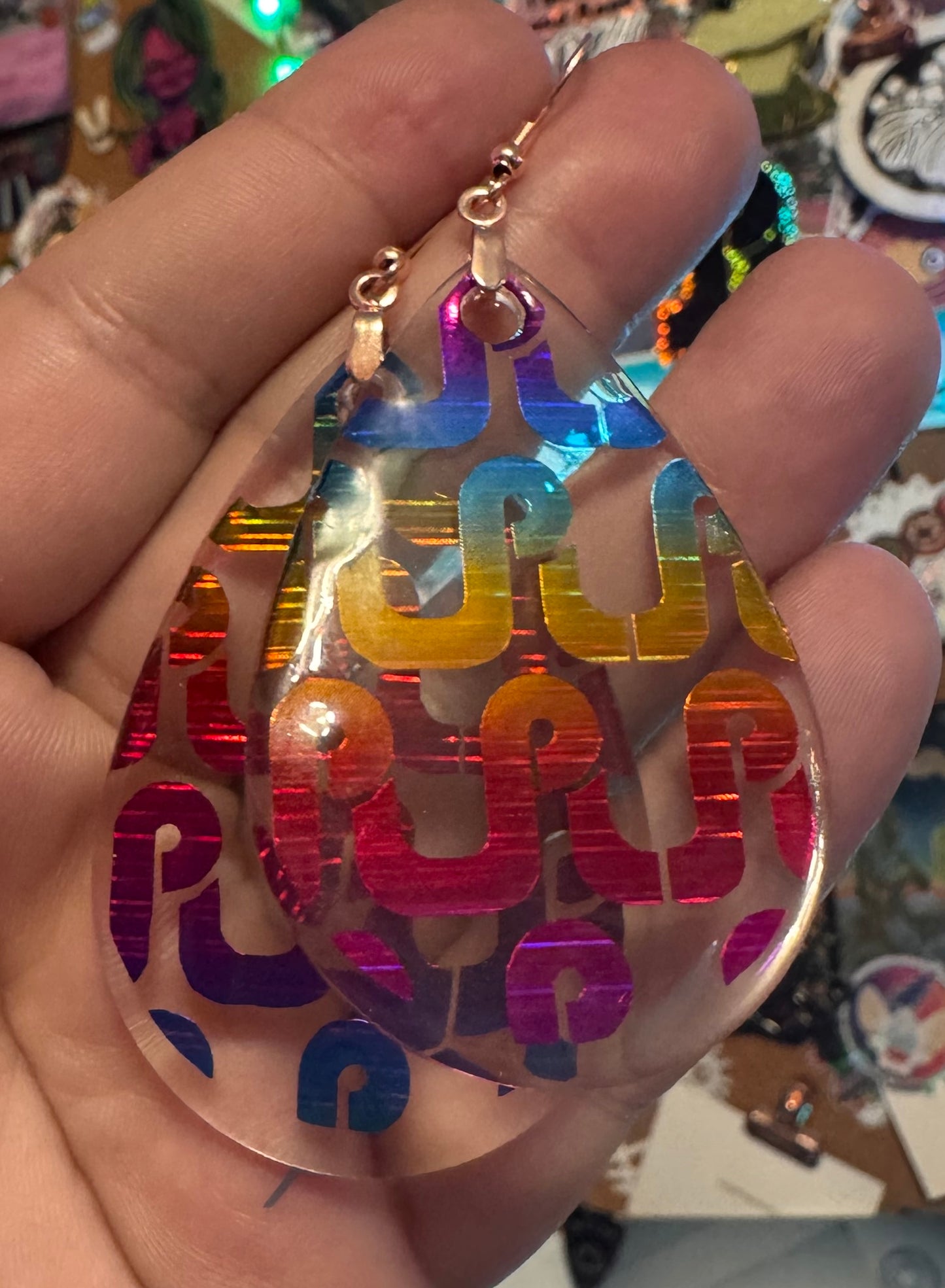 Single Layer Pretty Lights Teardrop Earrings