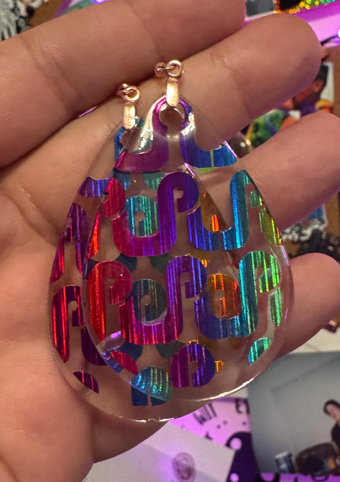 Single Layer Pretty Lights Teardrop Earrings