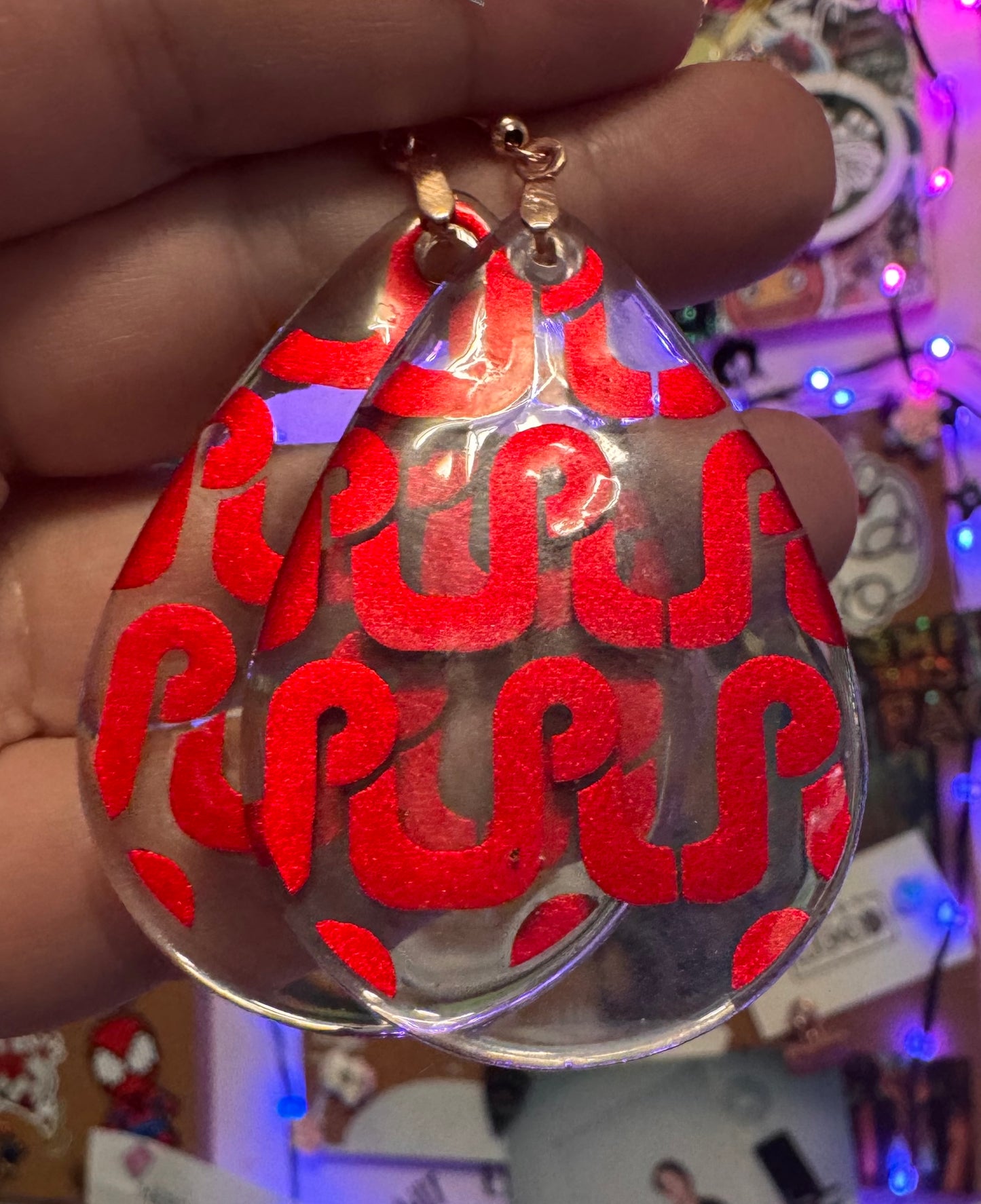 Single Layer Pretty Lights Teardrop Earrings