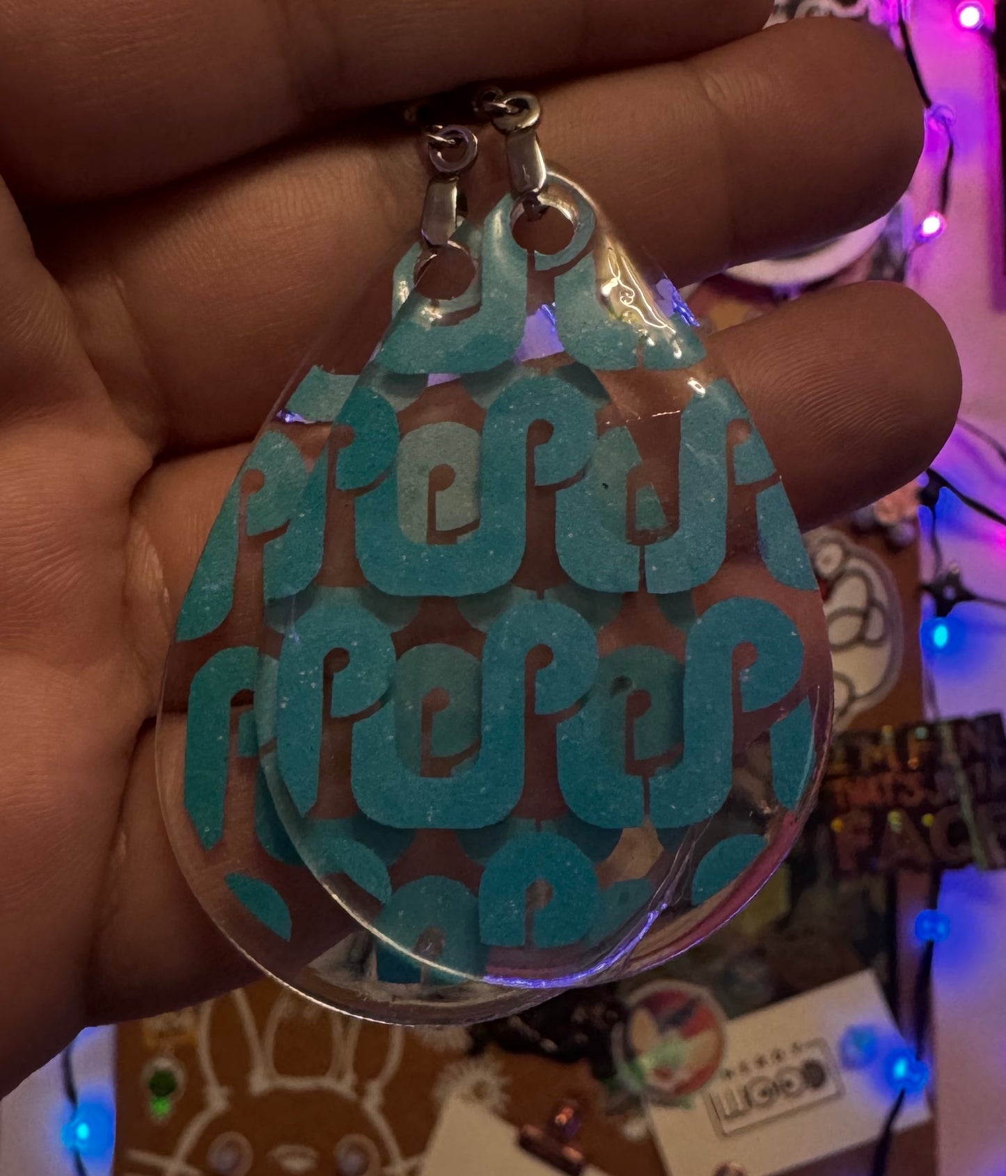 Single Layer Pretty Lights Teardrop Earrings