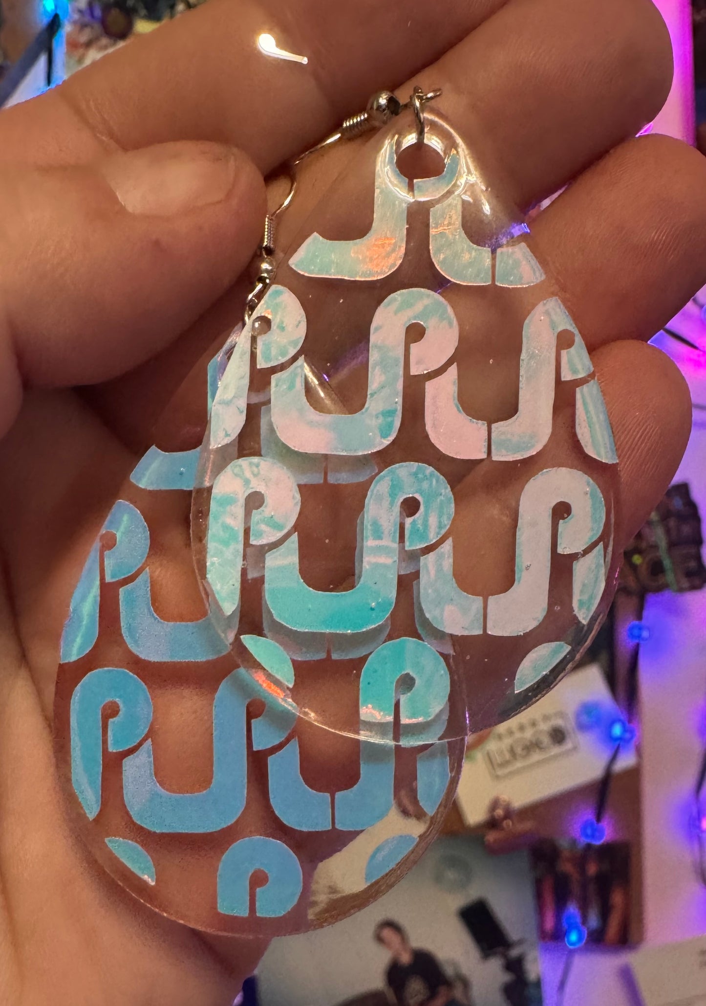 Single Layer Pretty Lights Teardrop Earrings