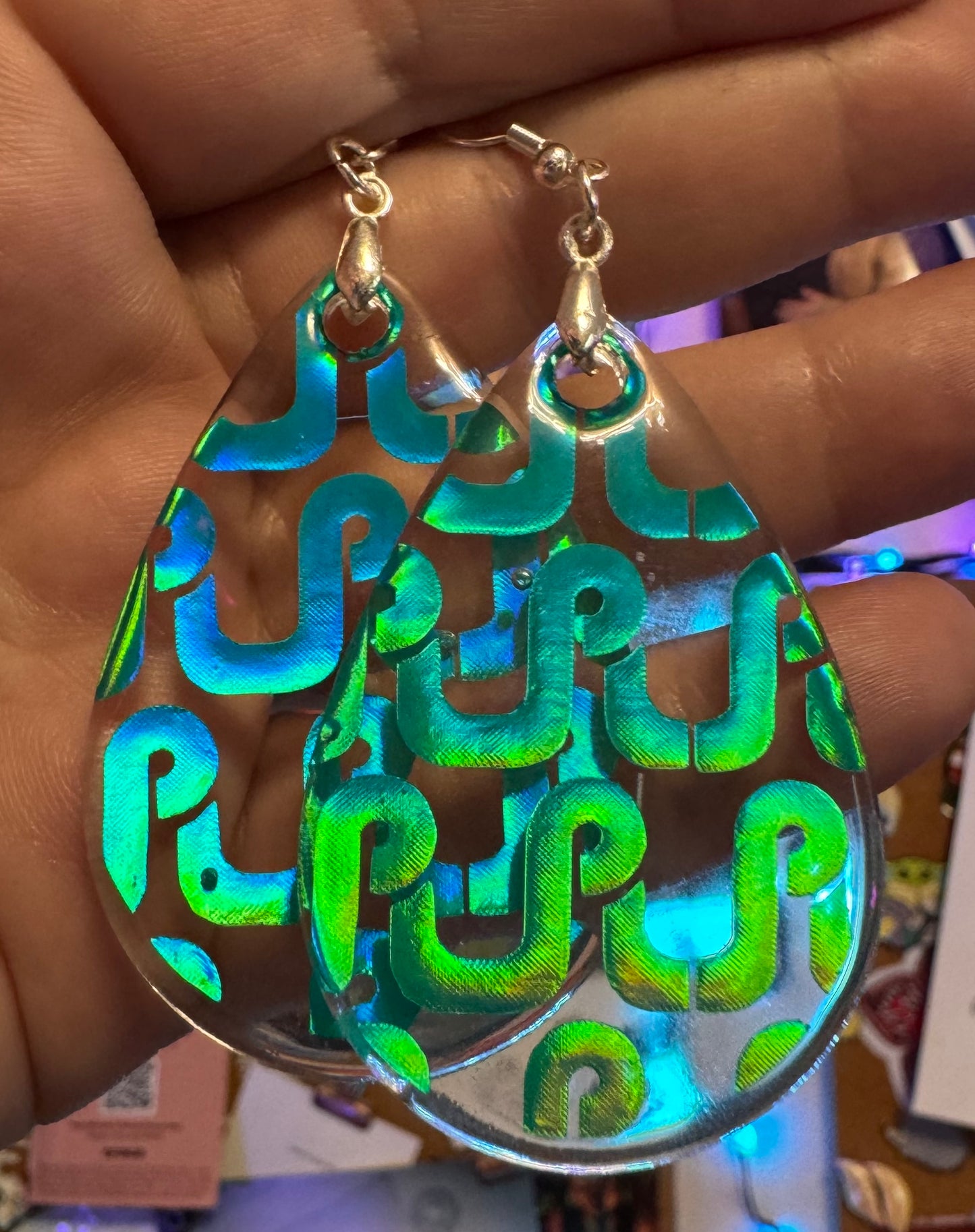 Single Layer Pretty Lights Teardrop Earrings