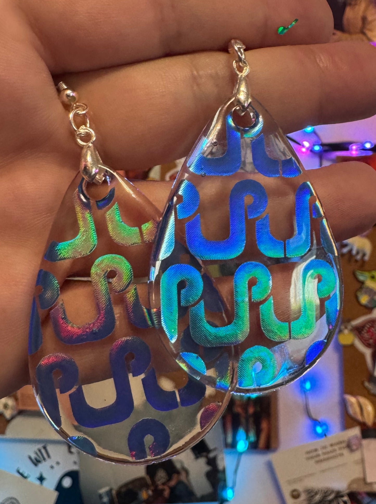 Single Layer Pretty Lights Teardrop Earrings