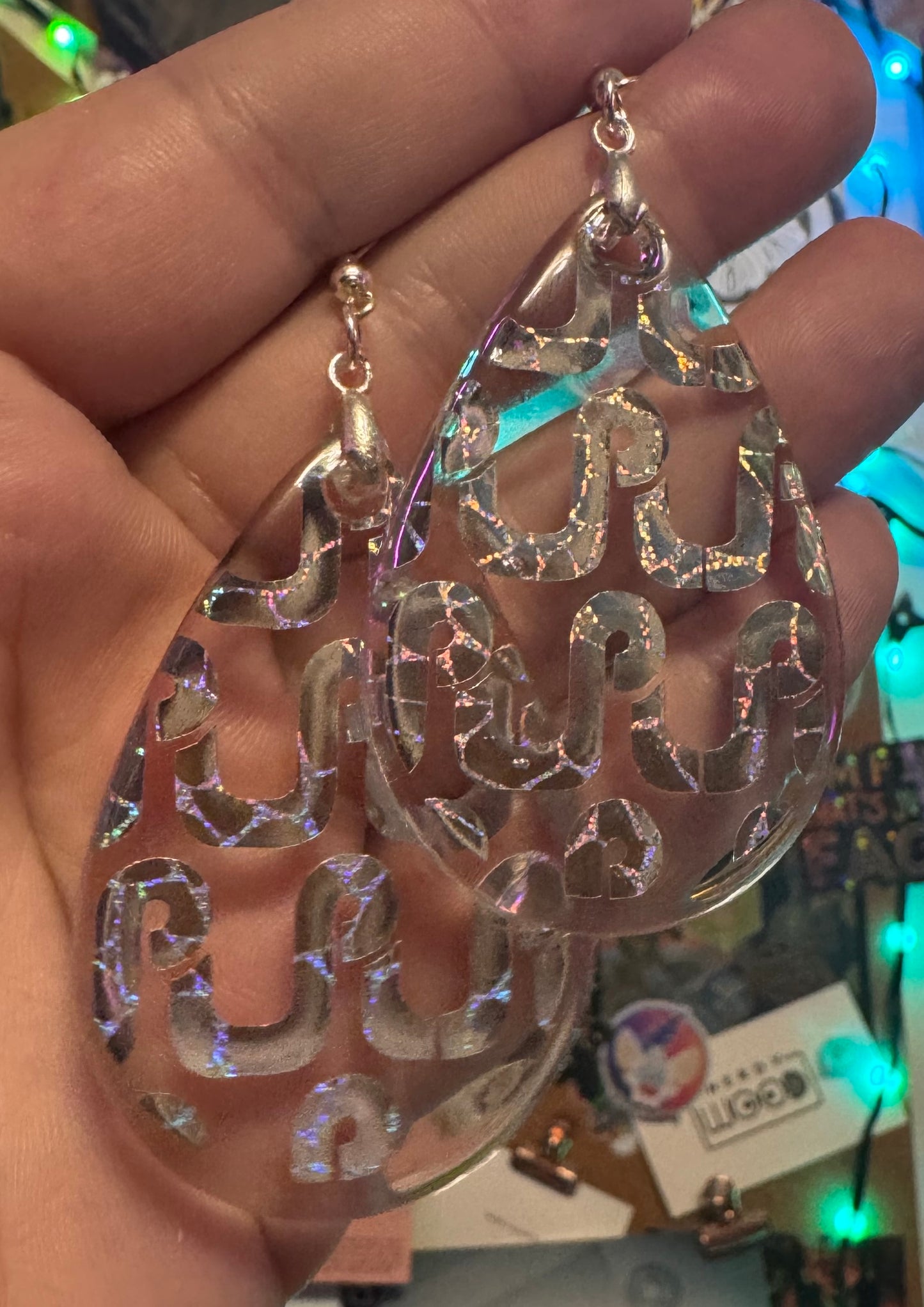 Single Layer Pretty Lights Teardrop Earrings